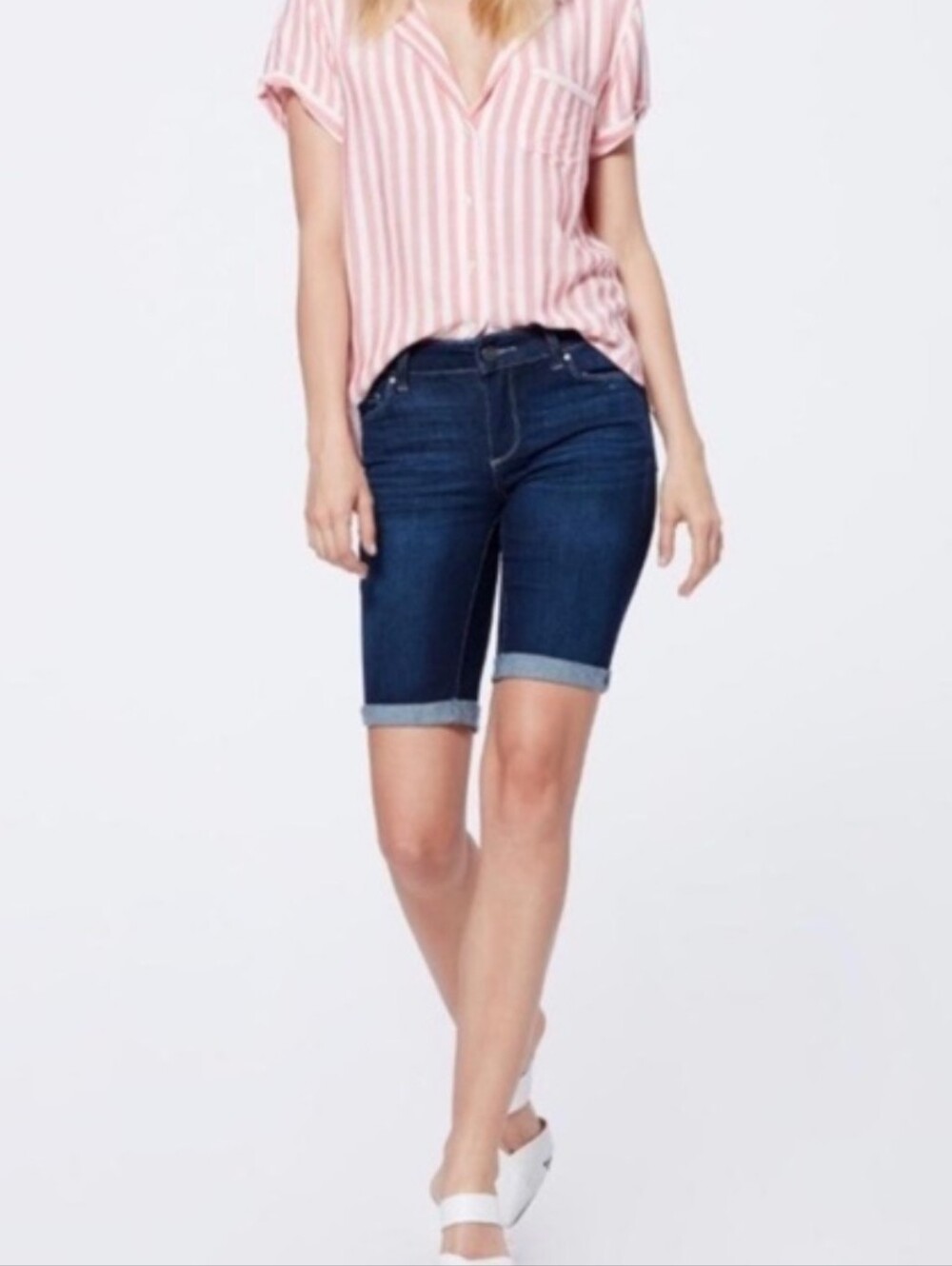 Paige Bermuda Jax Knee Shorts Lorraine Size 31